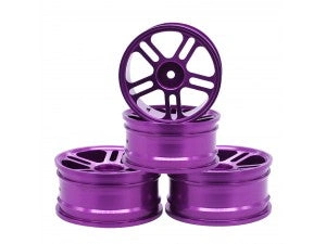 Drift King Wheels: 1/10 Scale Aluminum, 2-Line Style, Ready to Shred! 4-Piece Set!